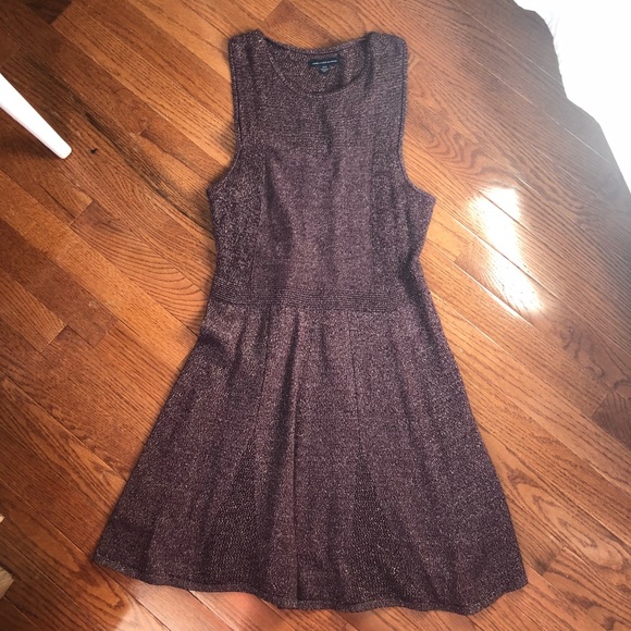 Skater Style Maroon Sparkly Dress (MEDIUM) - Picture 2 of 3